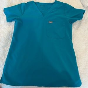 Figs XS Teal scrub set